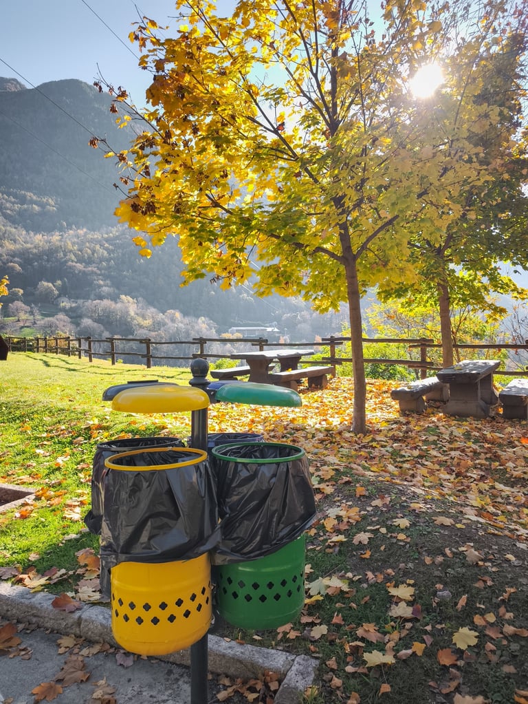 Autumn recycling in Italy